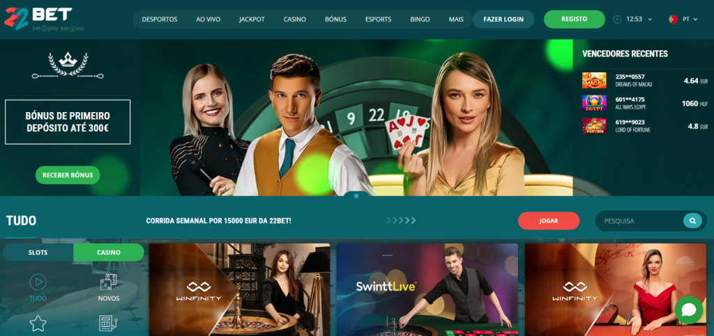 Jogos de mesa clássicos no 22Bet Casino Portugal